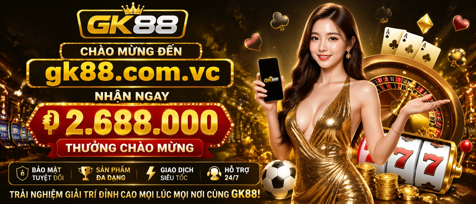 Banner khuyến mãi GK88 cho người mới